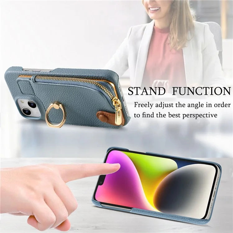 Y3 for iPhone 14 Case with Card Holder RFID Blocking Protective Phone Cover
