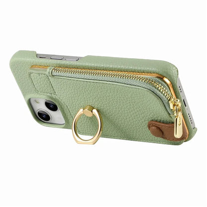 Y3 for iPhone 14 Case with Card Holder RFID Blocking Protective Phone Cover