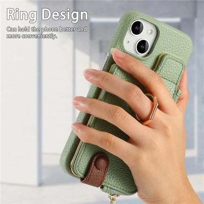 Y3 for iPhone 14 Case with Card Holder RFID Blocking Protective Phone Cover