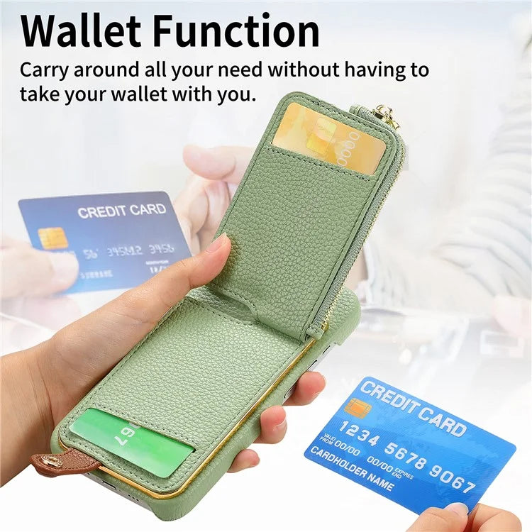 Y3 for iPhone 14 Case with Card Holder RFID Blocking Protective Phone Cover