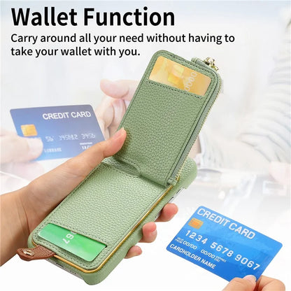 Y3 for iPhone 14 Case with Card Holder RFID Blocking Protective Phone Cover