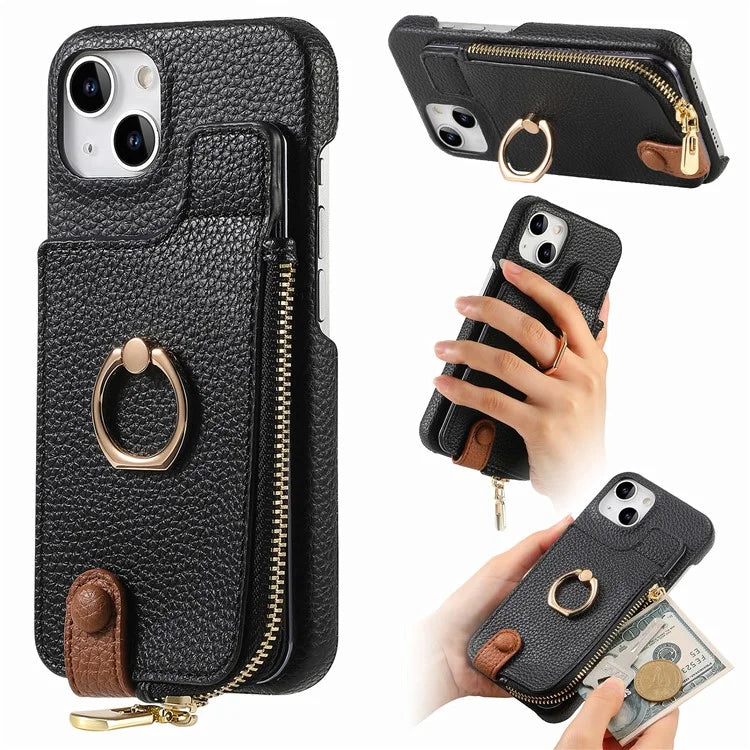 Y3 for iPhone 14 Case with Card Holder RFID Blocking Protective Phone Cover