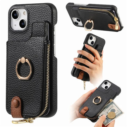 Y3 for iPhone 14 Case with Card Holder RFID Blocking Protective Phone Cover