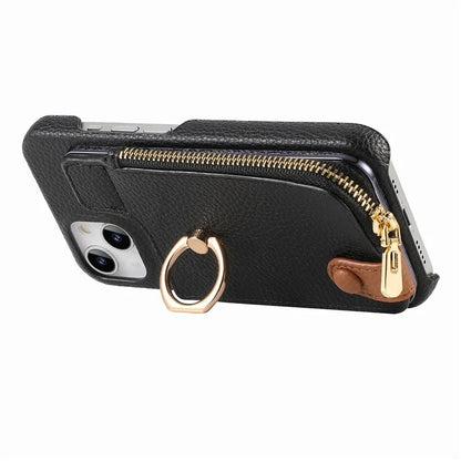 Y3 for iPhone 14 Case with Card Holder RFID Blocking Protective Phone Cover