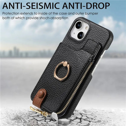 Y3 for iPhone 14 Case with Card Holder RFID Blocking Protective Phone Cover