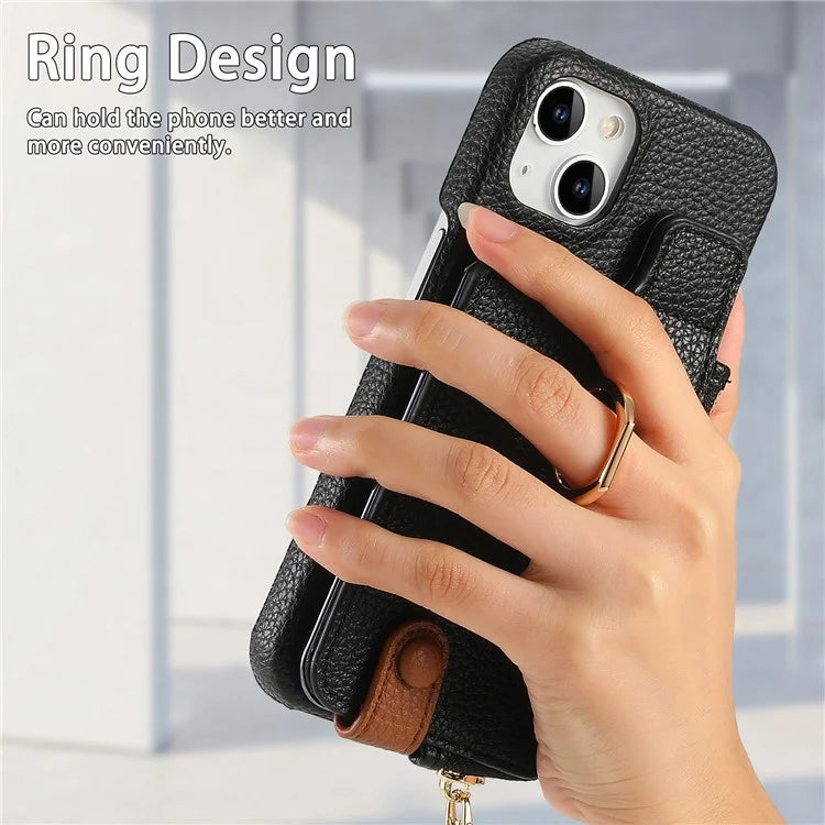 Y3 for iPhone 14 Case with Card Holder RFID Blocking Protective Phone Cover