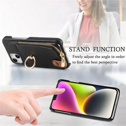 Y3 for iPhone 14 Case with Card Holder RFID Blocking Protective Phone Cover