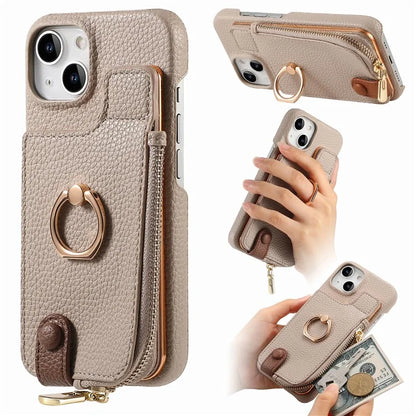 Y3 for iPhone 14 Case with Card Holder RFID Blocking Protective Phone Cover