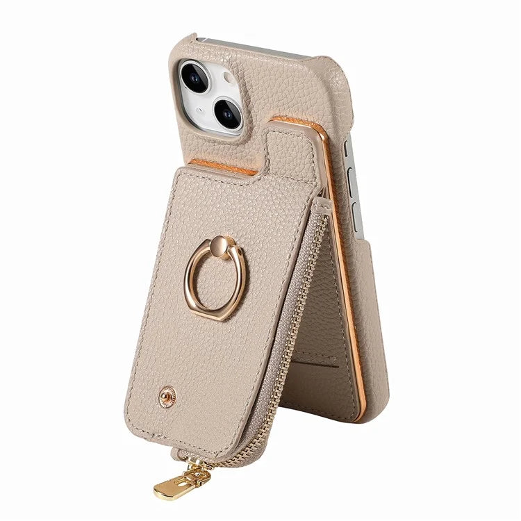 Y3 for iPhone 14 Case with Card Holder RFID Blocking Protective Phone Cover