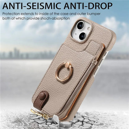Y3 for iPhone 14 Case with Card Holder RFID Blocking Protective Phone Cover