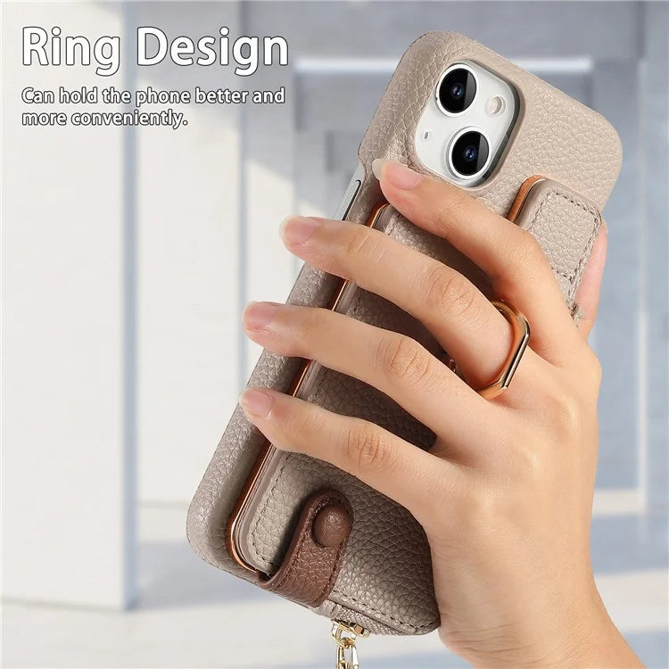 Y3 for iPhone 14 Case with Card Holder RFID Blocking Protective Phone Cover