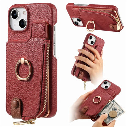 Y3 for iPhone 14 Case with Card Holder RFID Blocking Protective Phone Cover