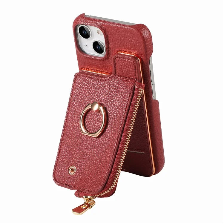 Y3 for iPhone 14 Case with Card Holder RFID Blocking Protective Phone Cover