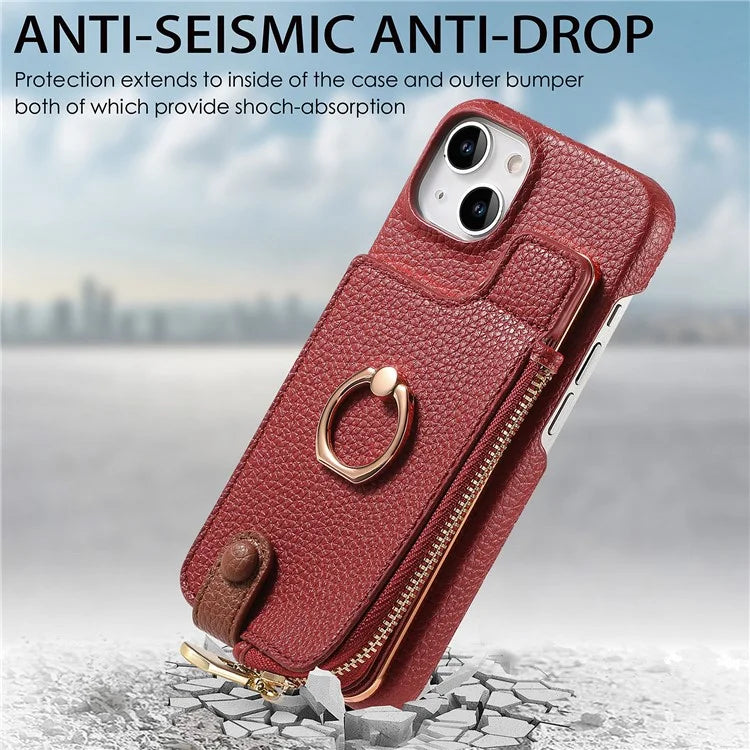 Y3 for iPhone 14 Case with Card Holder RFID Blocking Protective Phone Cover