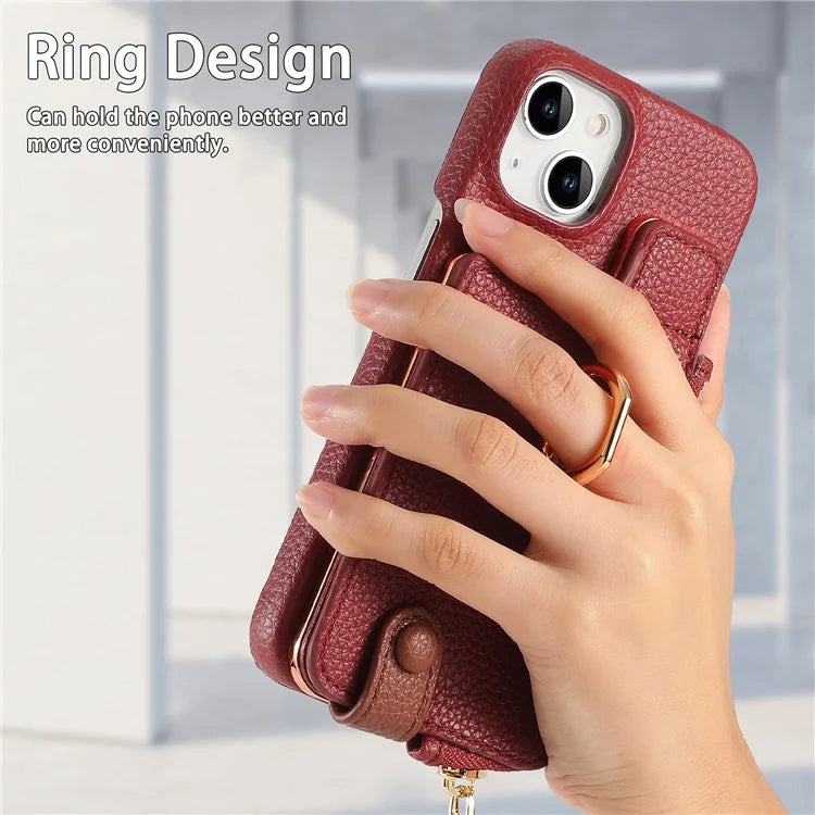 Y3 for iPhone 14 Case with Card Holder RFID Blocking Protective Phone Cover