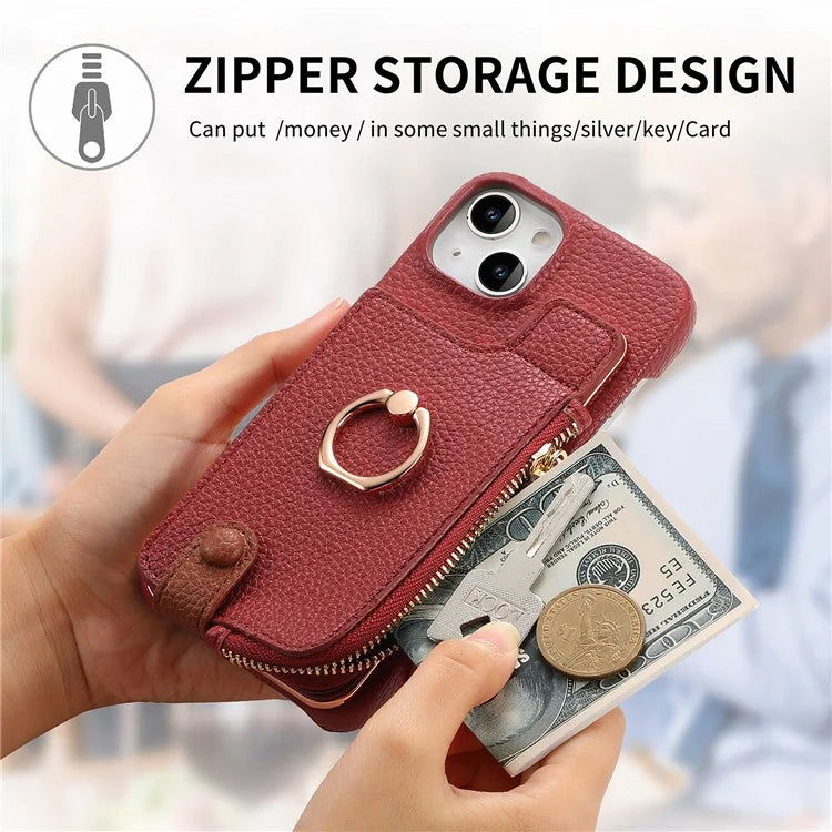 Y3 for iPhone 14 Case with Card Holder RFID Blocking Protective Phone Cover