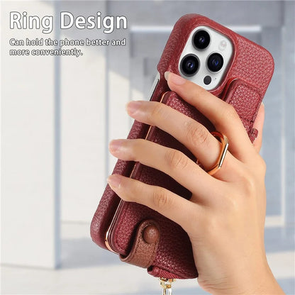 Y3 for iPhone 13 Pro Max Phone Case RFID Blocking Wallet Cover Zipper Pocket