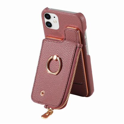 Y3 for iPhone 11 Phone Case Wallet Pouch with Card Slots Ring Holder