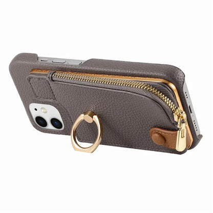 Y3 for iPhone 11 Phone Case Wallet Pouch with Card Slots Ring Holder