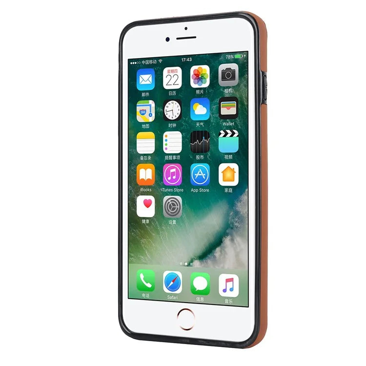 For iPhone 7 / 8 / SE (2020) / SE (2022) Cell Phone Case with Wristband Wave Pattern PU+TPU Cover