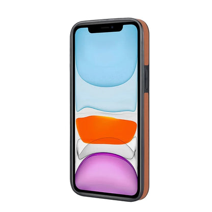 For iPhone 11 Pro Wave Pattern Cell Phone Case PU+TPU Wristband Cover