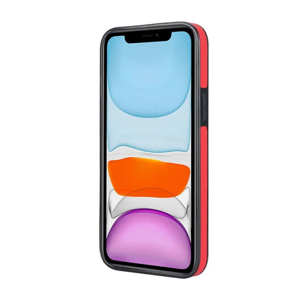 For iPhone 11 Pro Wave Pattern Cell Phone Case PU+TPU Wristband Cover