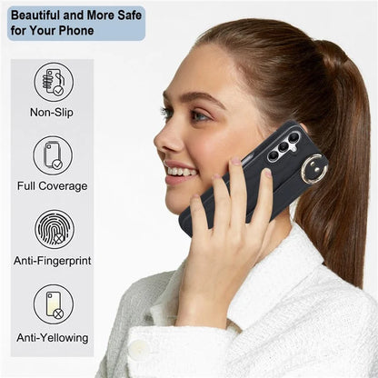 For Samsung Galaxy A14 5G / 4G Case PU Leather+TPU Wristband Kickstand Anti-fall Phone Cover