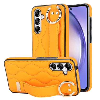For Samsung Galaxy A54 5G Case Stylish Wave Pattern Ring Hanging Buckle Phone Cover with Kickstand