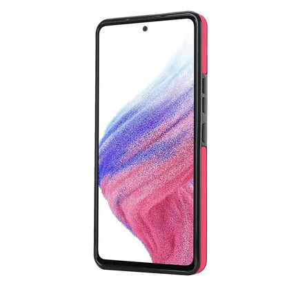 For Samsung Galaxy A53 5G Cell Phone Case Ring Hanging Buckle PU Leather+TPU Cover with Wristband