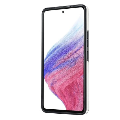 For Samsung Galaxy A53 5G Cell Phone Case Ring Hanging Buckle PU Leather+TPU Cover with Wristband