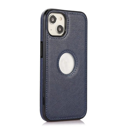 For iPhone 13 6.1 inch Cell Phone Case Logo View Design TPU+PU Leather Shockproof Back Cover