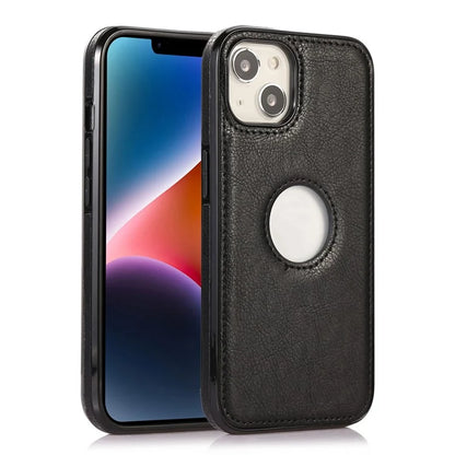 For iPhone 13 6.1 inch Cell Phone Case Logo View Design TPU+PU Leather Shockproof Back Cover