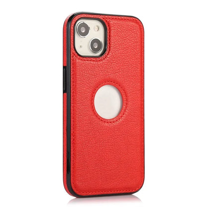 For iPhone 13 6.1 inch Cell Phone Case Logo View Design TPU+PU Leather Shockproof Back Cover