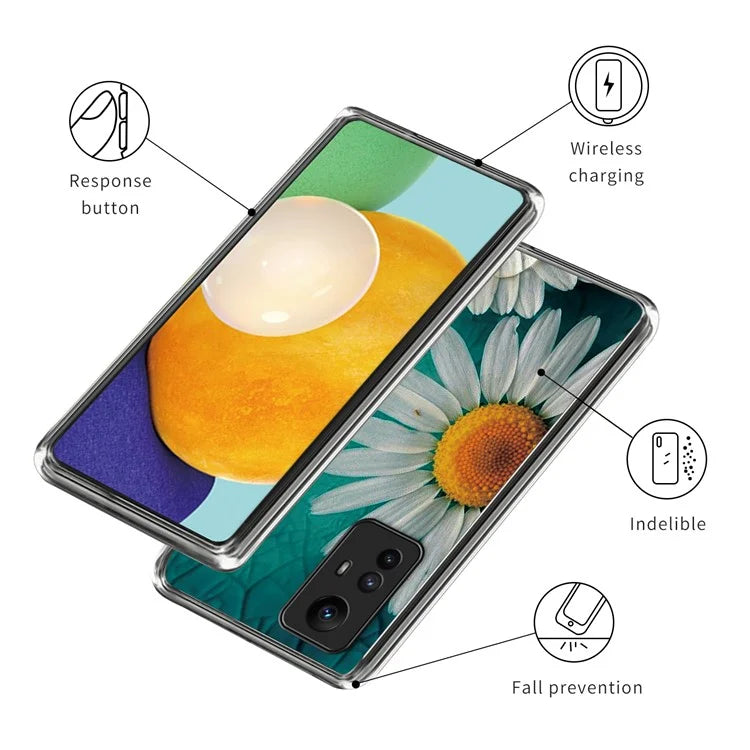 For Xiaomi Redmi Note 12S 4G TPU Case Phone Cover with IMD Pattern Printing