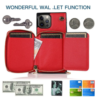 For iPhone 13 Pro Cell Phone Kickstand Shell Scratch Resistant TPU+PU Cover with Long Strap