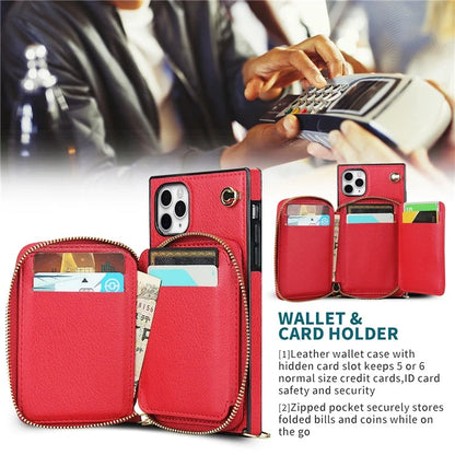 For iPhone 11 Pro Max Case Kickstand PU Leather Coated TPU Cell Phone Cover with Long Strap
