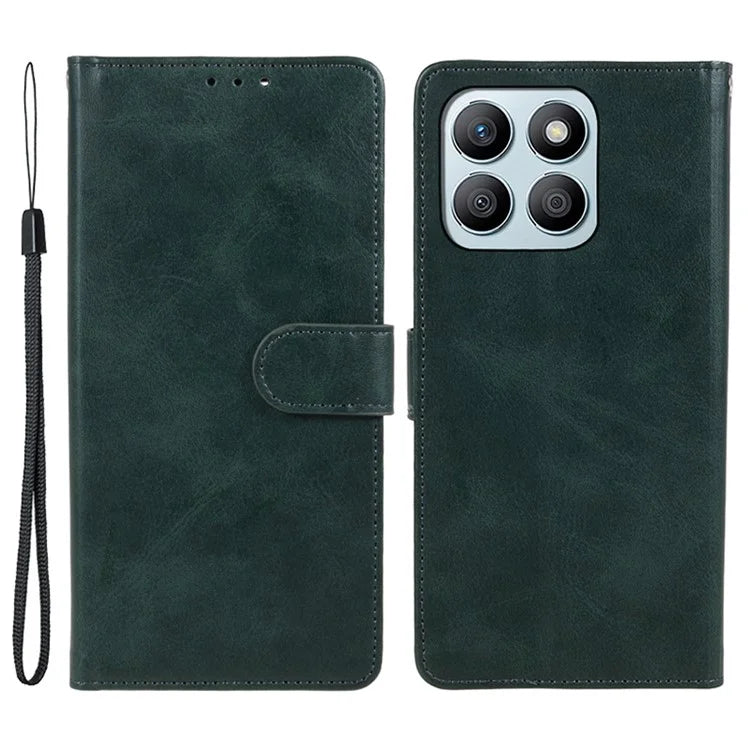 For Honor X8b 4G Case Magnetic Clasp PU Leather Wallet Stand Cell Phone Shell
