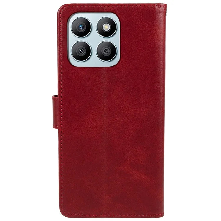 For Honor X8b 4G Case Magnetic Clasp PU Leather Wallet Stand Cell Phone Shell