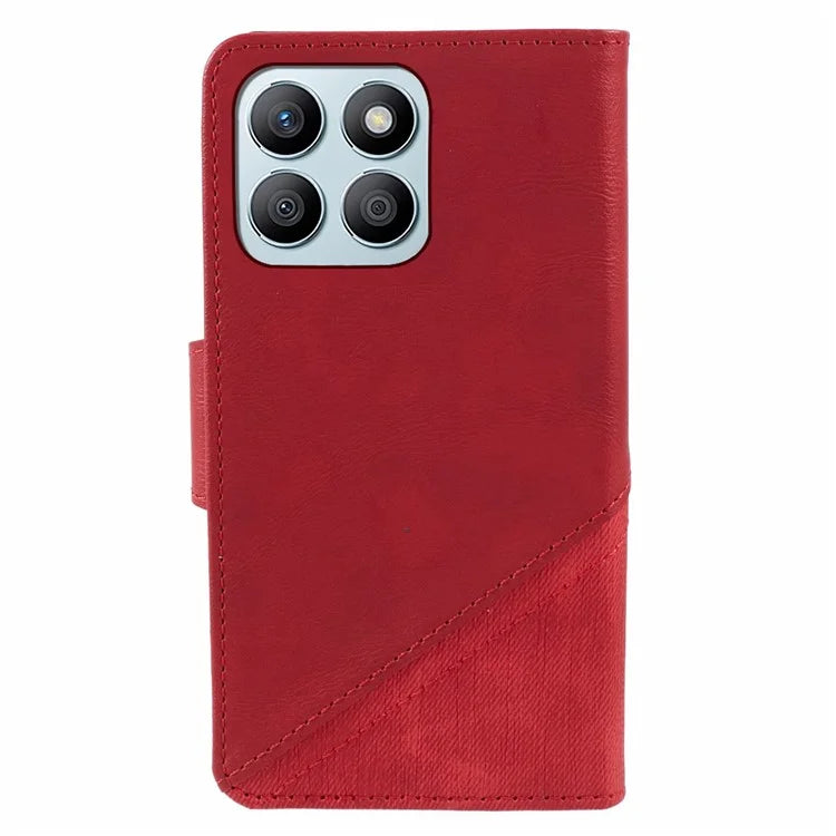 For Honor X8b 4G Case Crazy Horse Texture PU Leather Phone Protective Shell with Wallet Stand