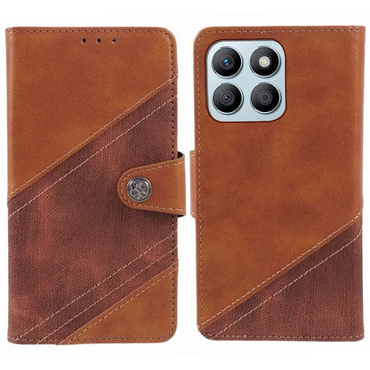 For Honor X8b 4G Case Crazy Horse Texture PU Leather Phone Protective Shell with Wallet Stand