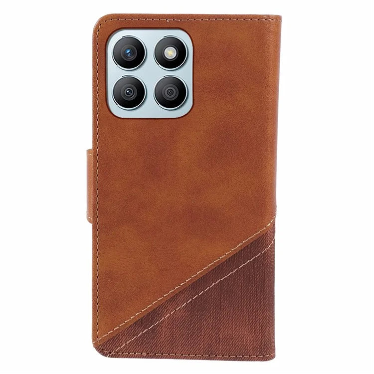 For Honor X8b 4G Case Crazy Horse Texture PU Leather Phone Protective Shell with Wallet Stand