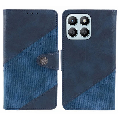For Honor X8b 4G Case Crazy Horse Texture PU Leather Phone Protective Shell with Wallet Stand