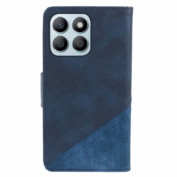 For Honor X8b 4G Case Crazy Horse Texture PU Leather Phone Protective Shell with Wallet Stand