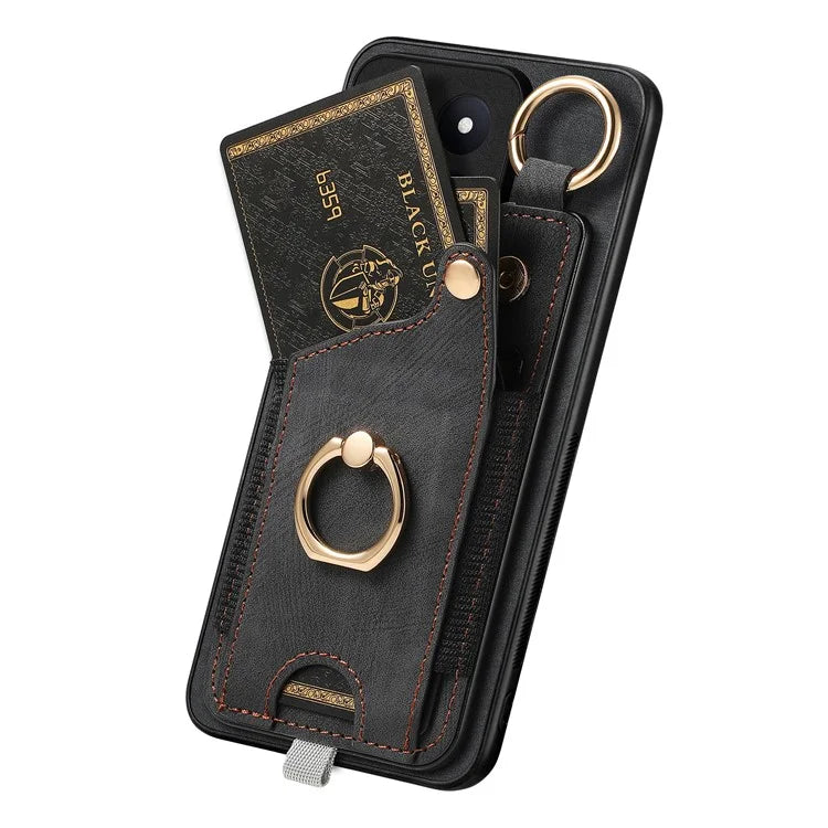 For Xiaomi 14 Pro Case Shockproof Retro Leather Phone Back Cover with Card Slot