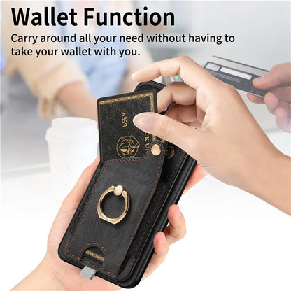 For Xiaomi 14 Pro Case Shockproof Retro Leather Phone Back Cover with Card Slot