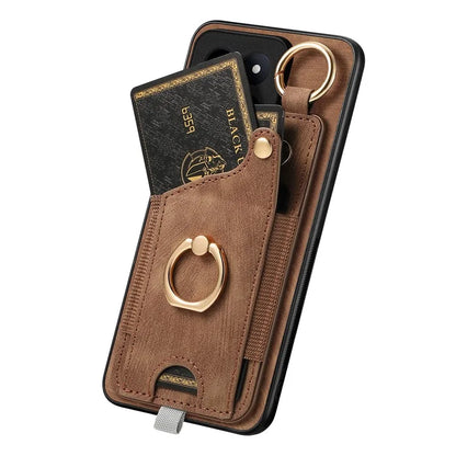 For Xiaomi 14 Pro Case Shockproof Retro Leather Phone Back Cover with Card Slot