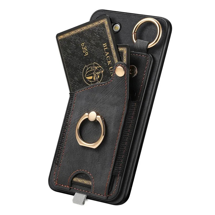 For Samsung Galaxy S24 Cell Phone Case Scratch-resistant Cover with Ring Kickstand