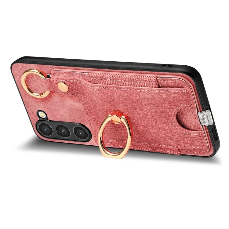 For Samsung Galaxy S24 Cell Phone Case Scratch-resistant Cover with Ring Kickstand