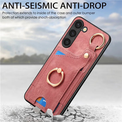 For Samsung Galaxy S24 Cell Phone Case Scratch-resistant Cover with Ring Kickstand