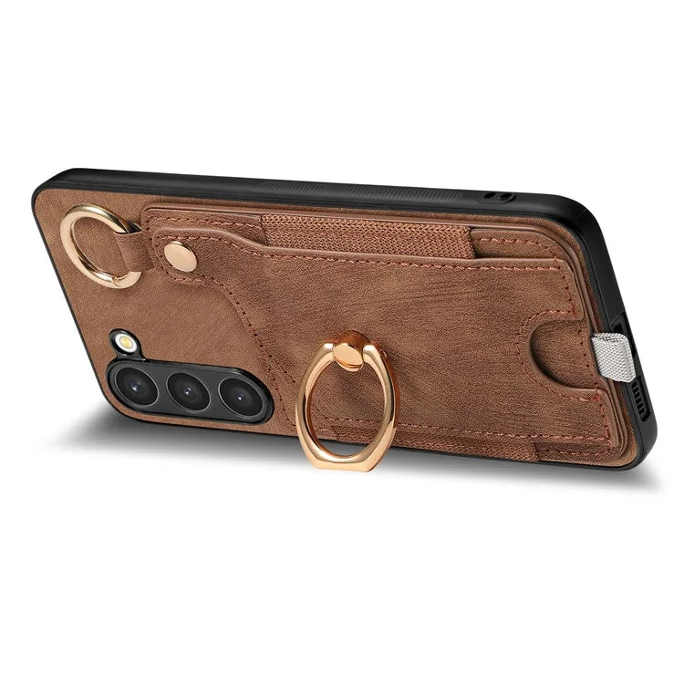 For Samsung Galaxy S24 Cell Phone Case Scratch-resistant Cover with Ring Kickstand